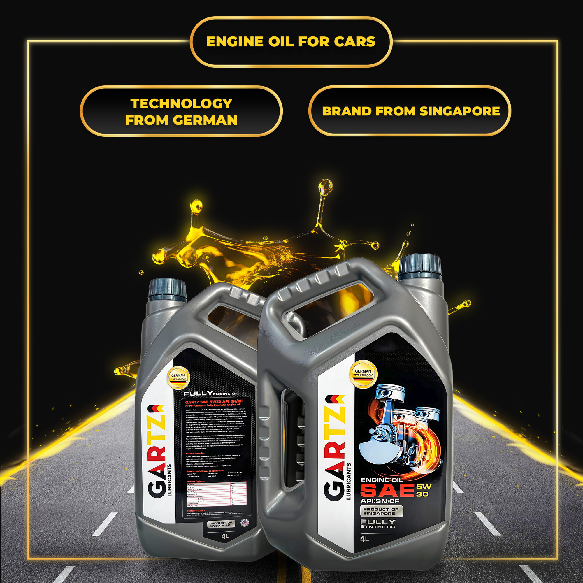 GARTZ SAE 5W30 PREMIUM ENGINE OIL