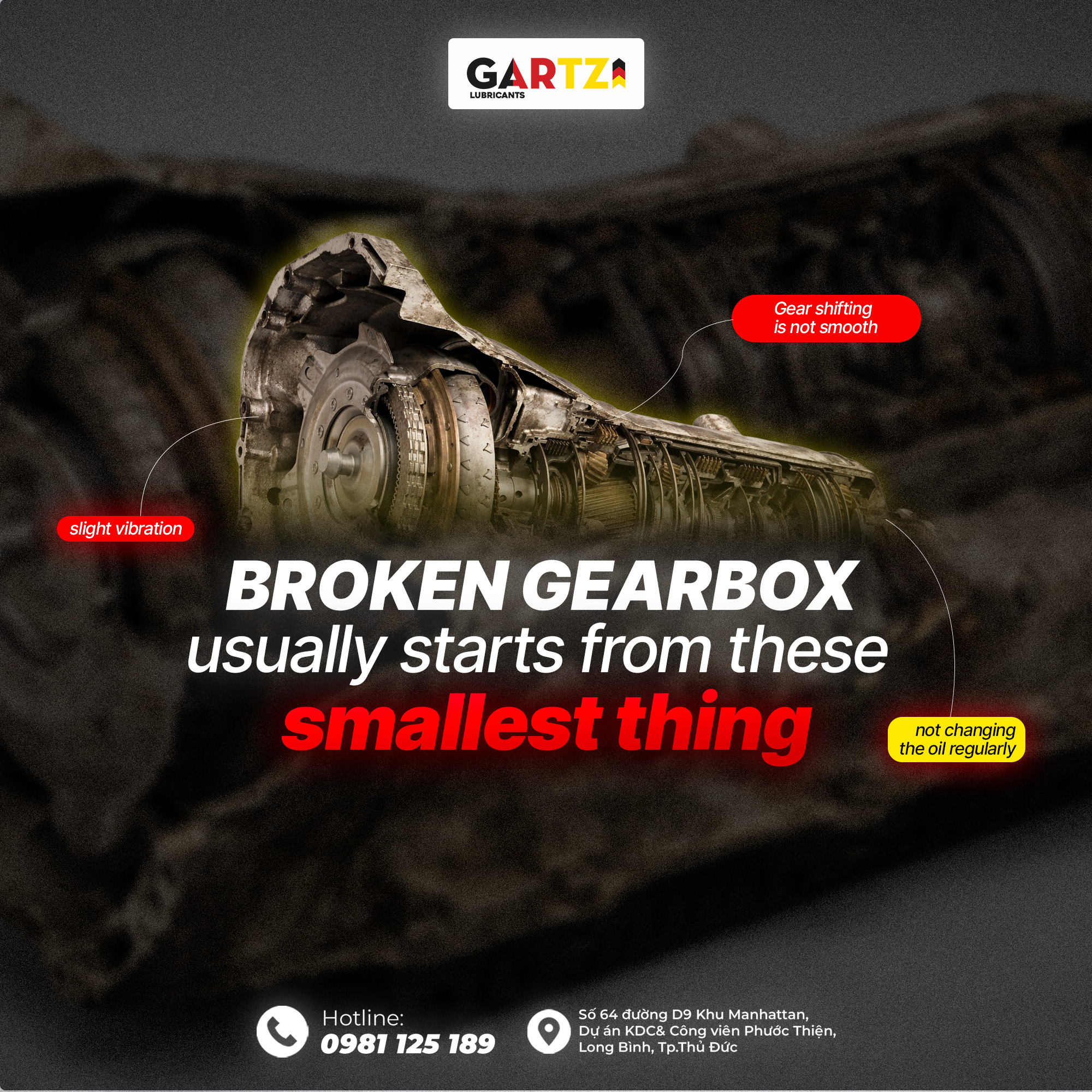 GEARBOX PROBLEMS OFTEN START WITH THE SMALLEST THINGS