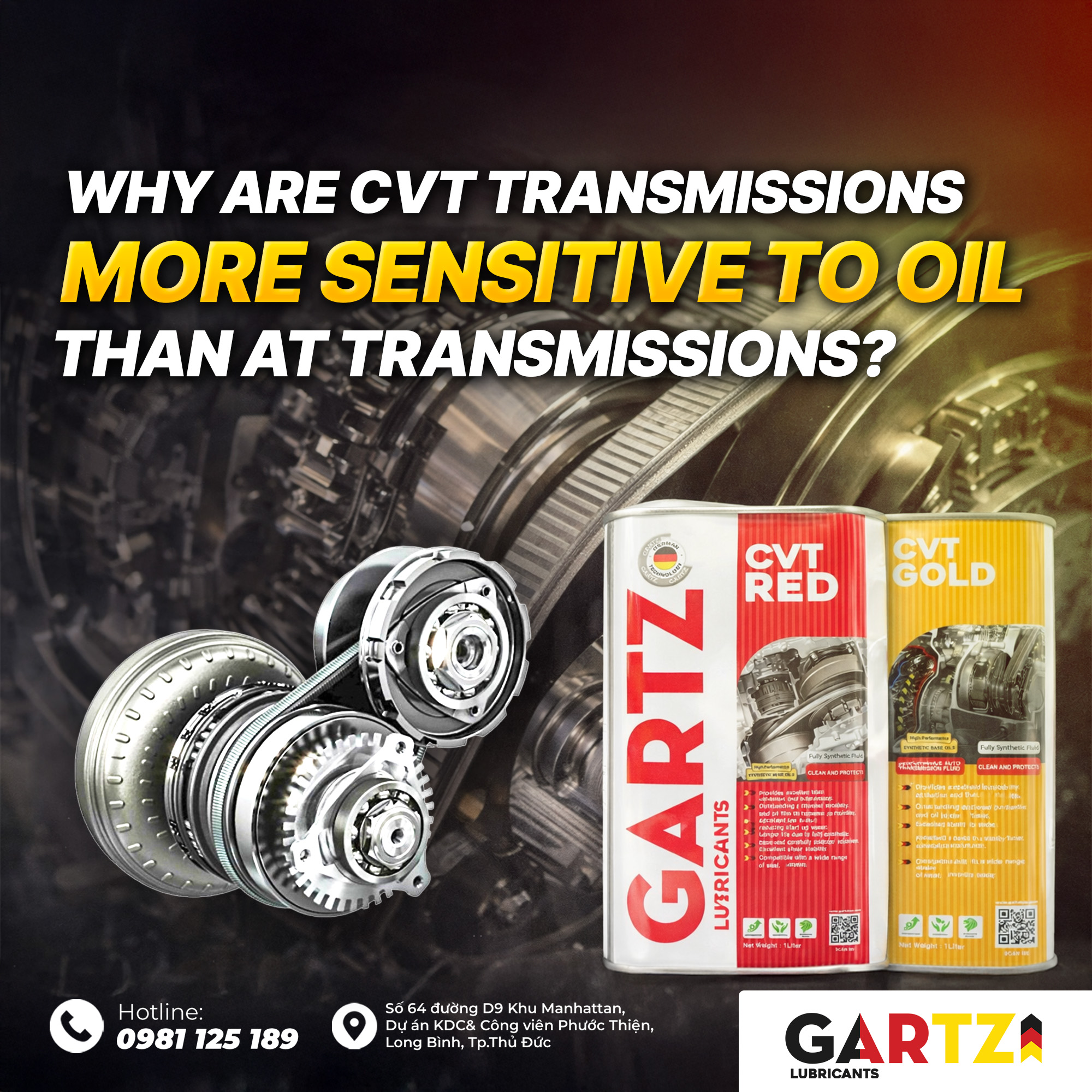 WHY ARE CVT TRANSMISSIONS MORE SENSITIVE TO OIL THAN AT TRANSMISSIONS?