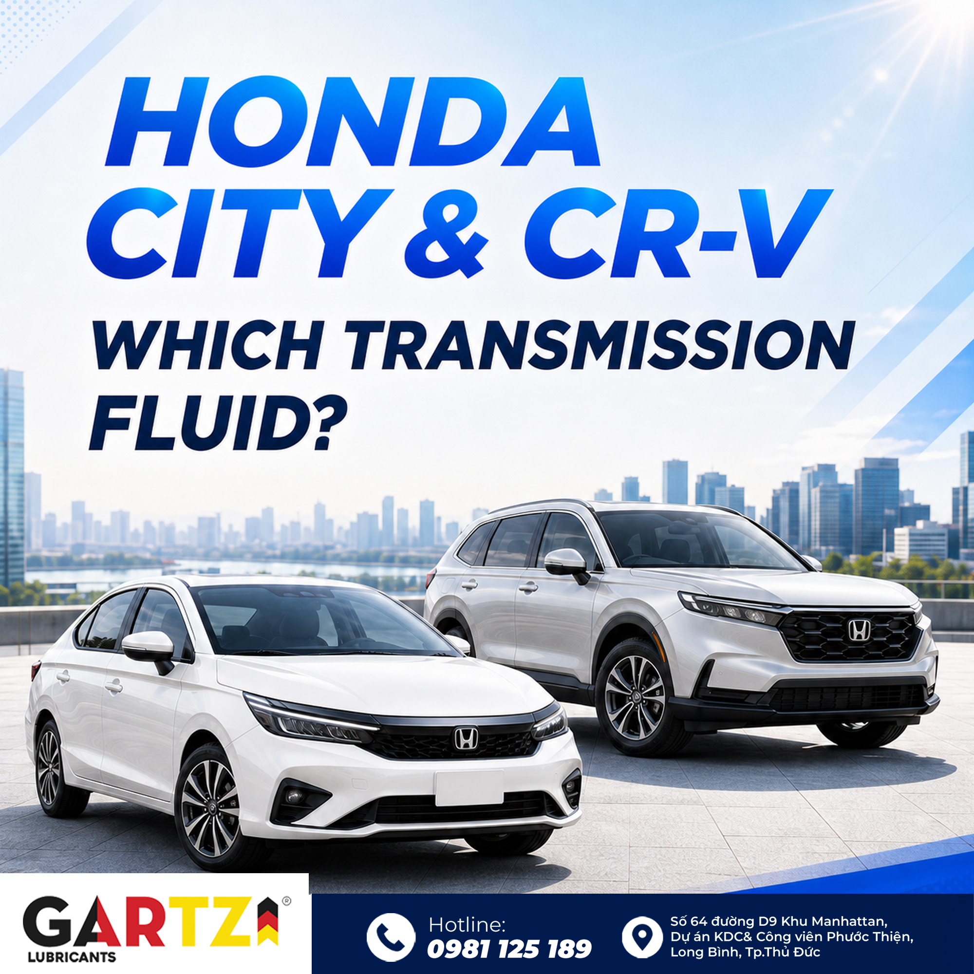 What type of transmission fluid does the Honda City and CR-V use? Differentiating between HCF-2, ATF DW-1, and e-CVT.