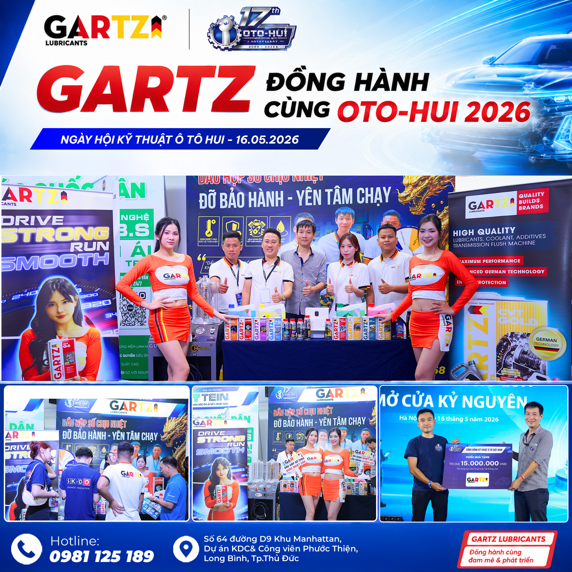 Gartz đồng hành cùng Ngày hội Kỹ thuật Ô tô – Kỷ niệm 17 năm OTO-HUI