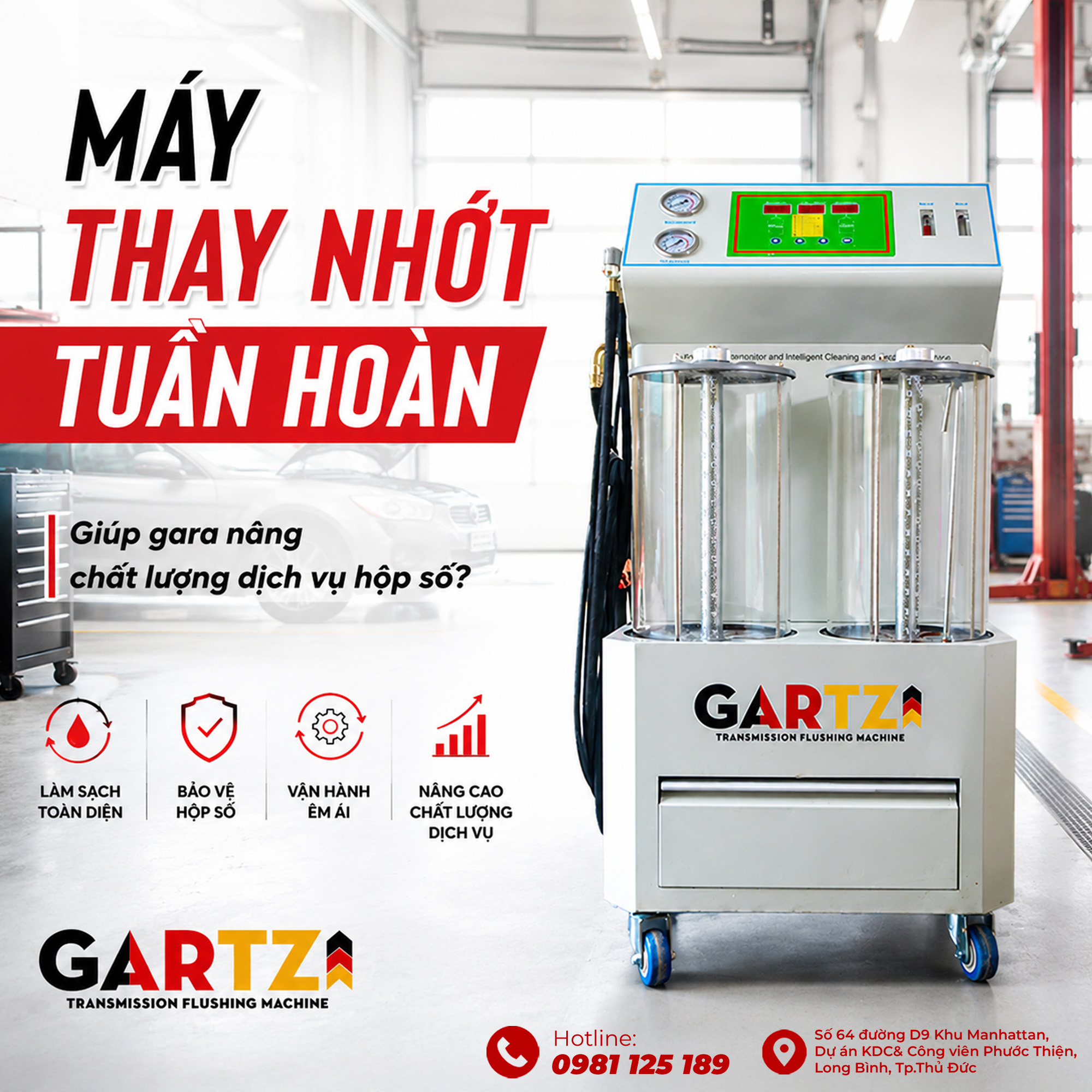 Máy thay nhớt tuần hoàn có giúp gara tăng chất lượng dịch vụ hộp số không?
