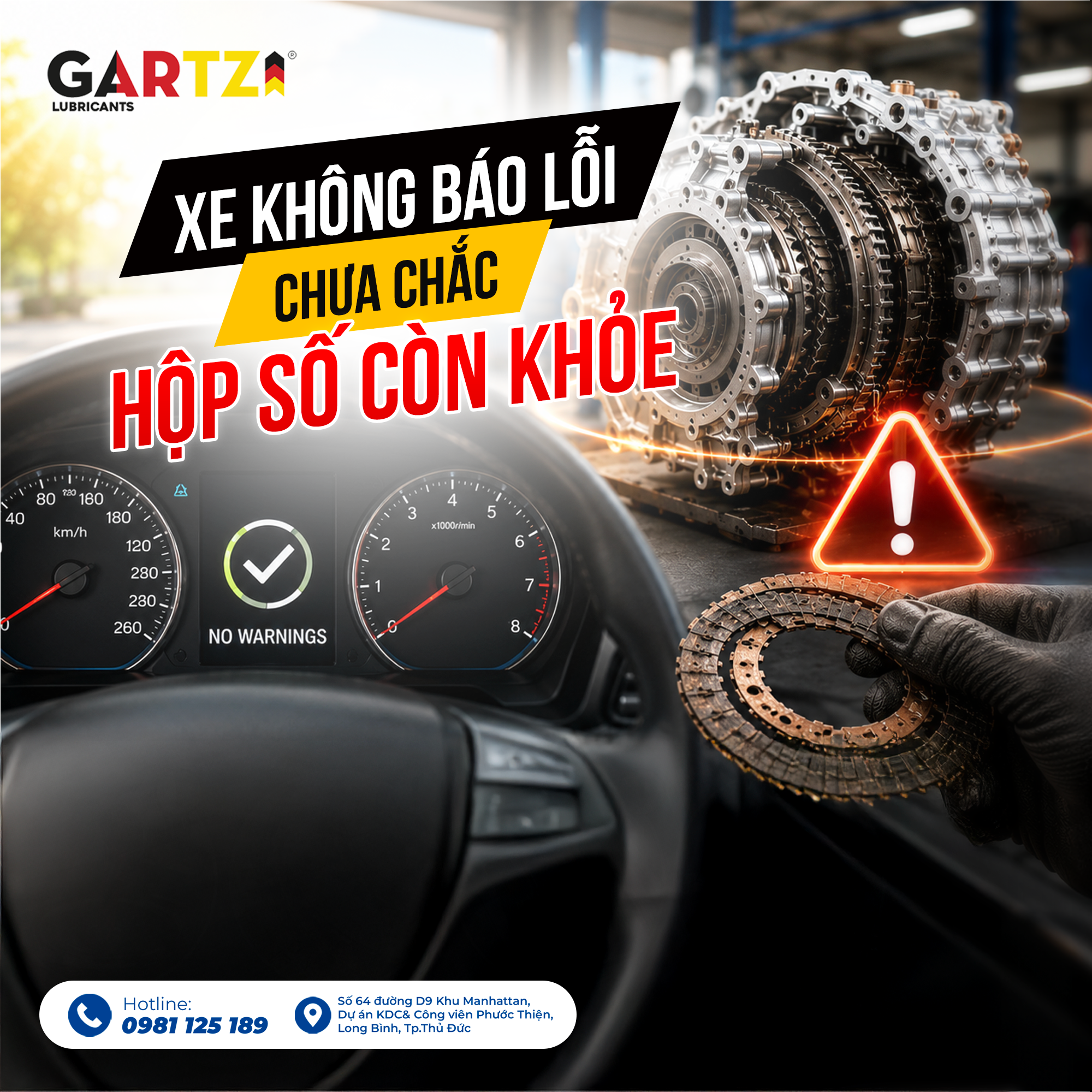 Xe không báo lỗi chưa chắc hộp số còn khỏe