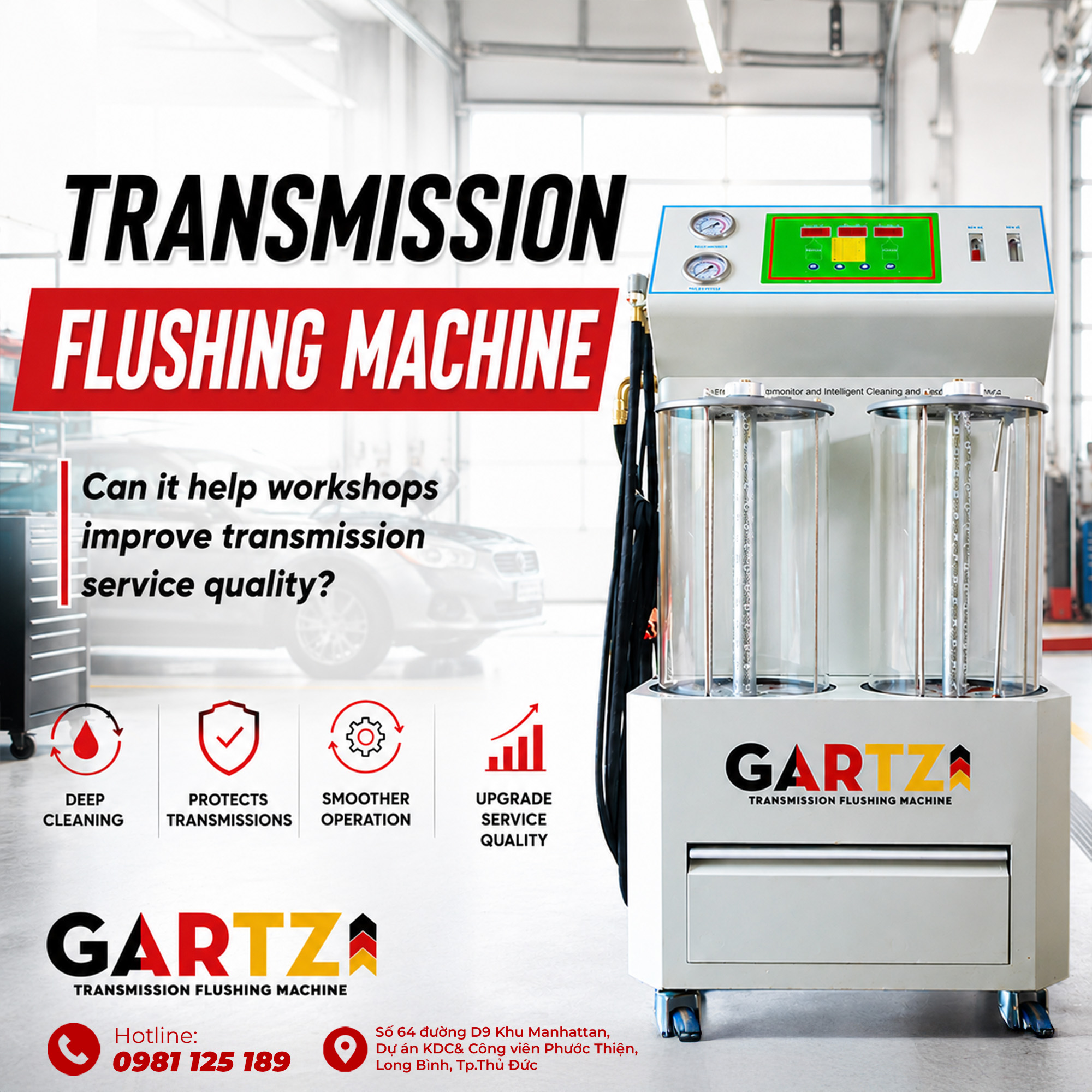 Can a circulating oil change machine help garages improve the quality of their transmission services?