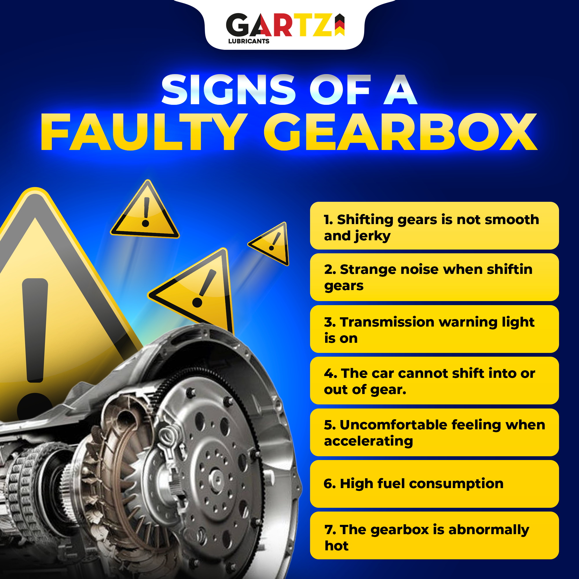 Signs of a faulty gearbox