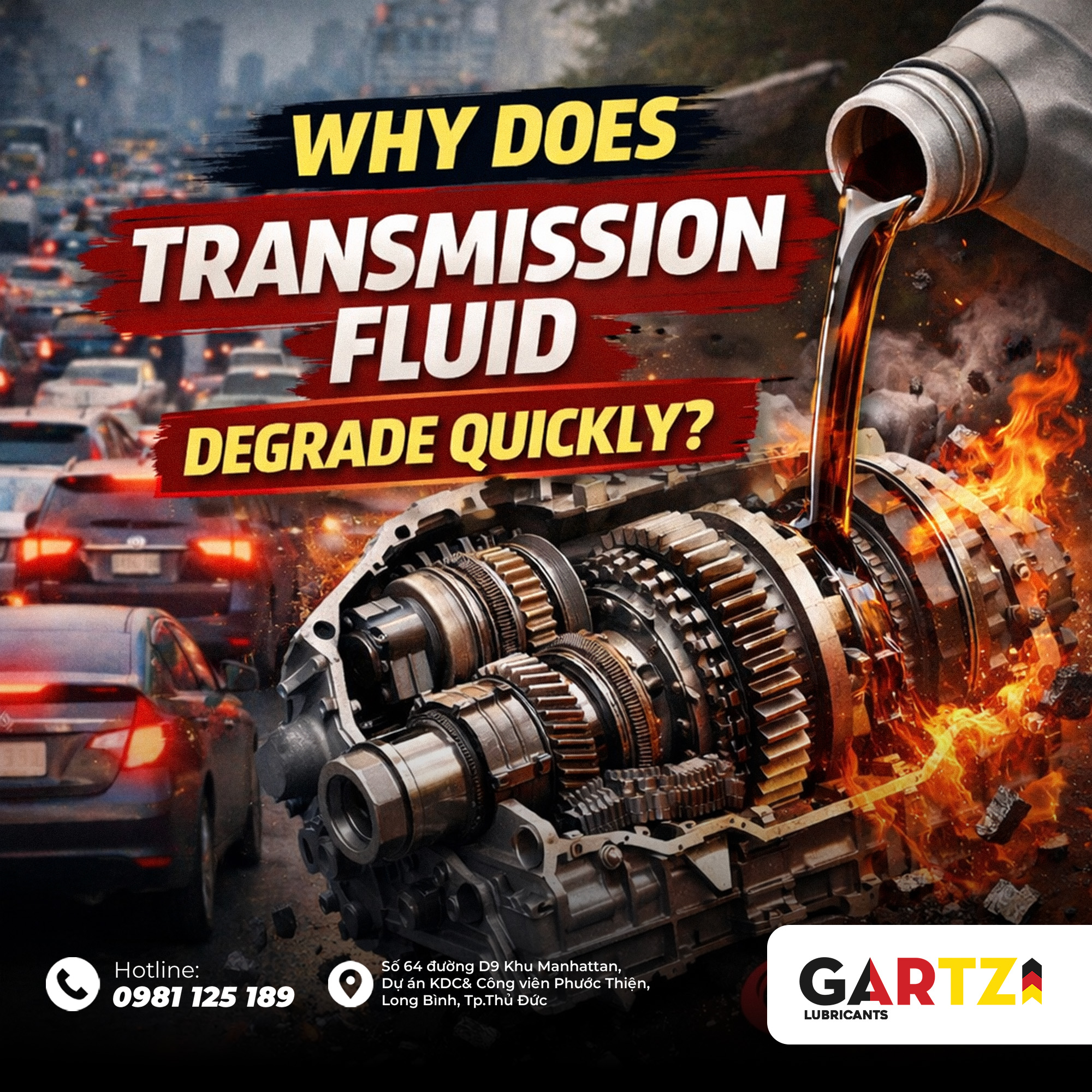 Why does transmission fluid degrade so quickly when driving in urban areas?