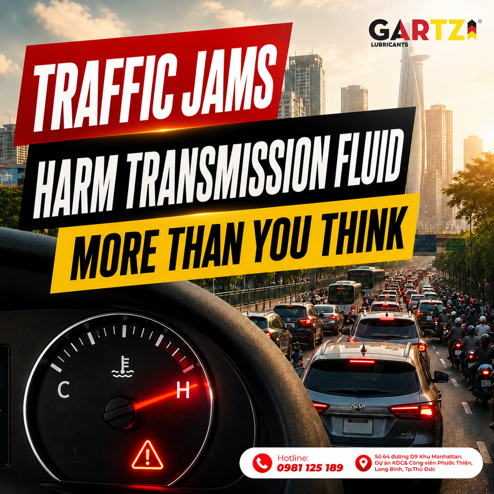 How does traffic congestion affect transmission and engine oil?