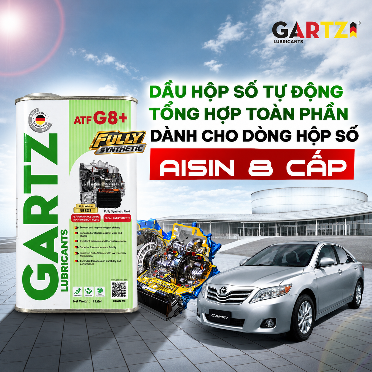 GARTZ ATF G8+ – Dầu hộp số 8 cấp tổng hợp toàn phần