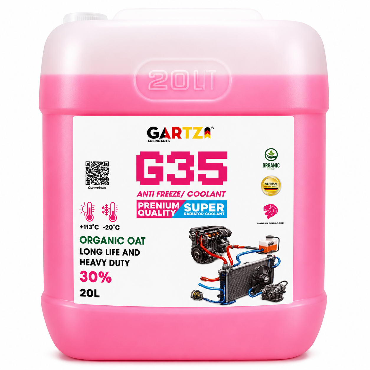 Gartz G35 Anti Freeze Coolant | Premium Organic OAT Radiator Coolant