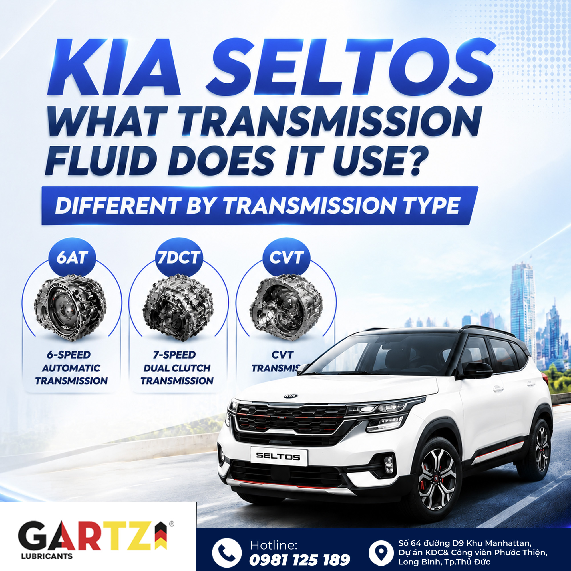 What type of transmission fluid does the Kia Seltos use? Differentiation based on transmission versions.