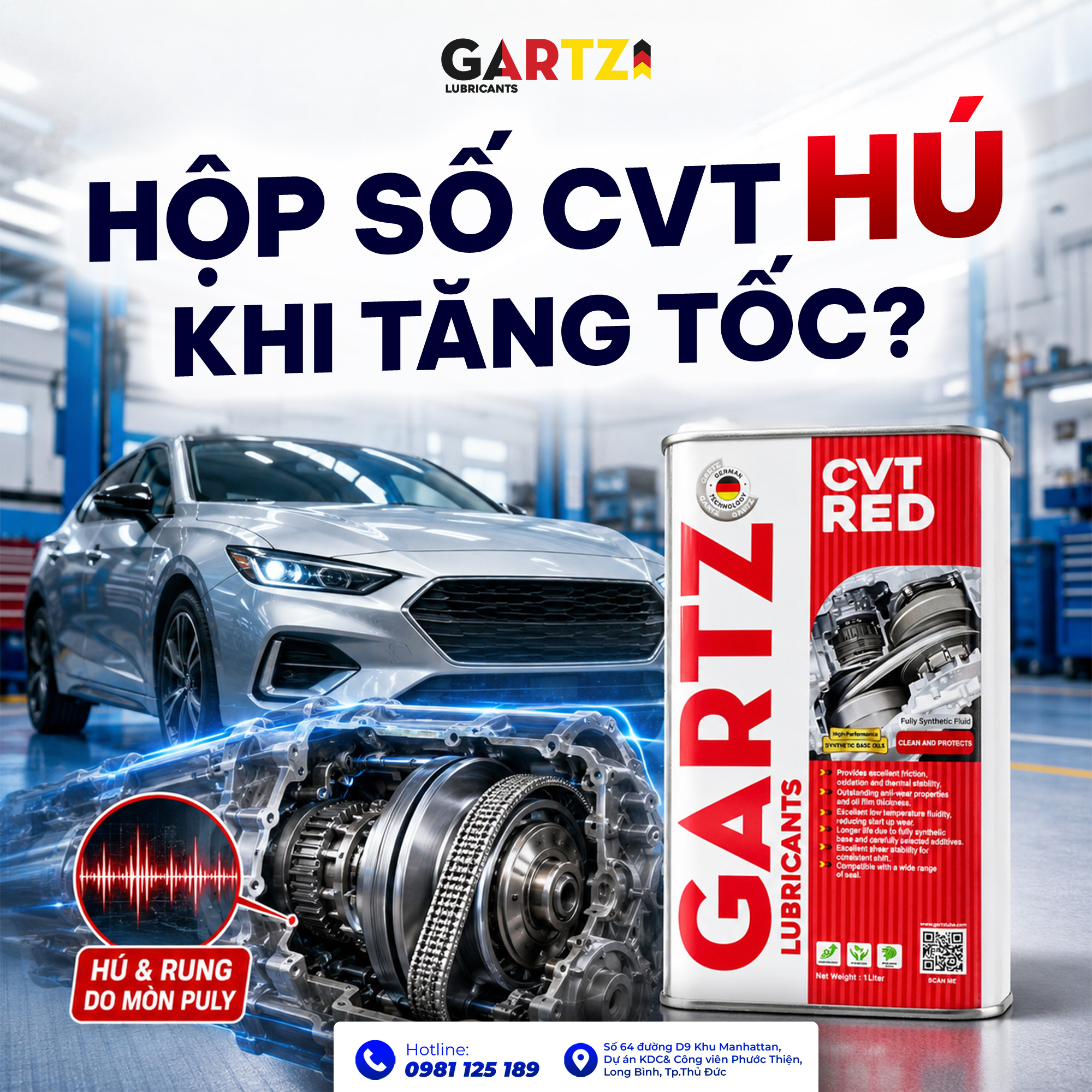 Xe CVT hú khi tăng tốc và cách xử lý trước khi mòn puly