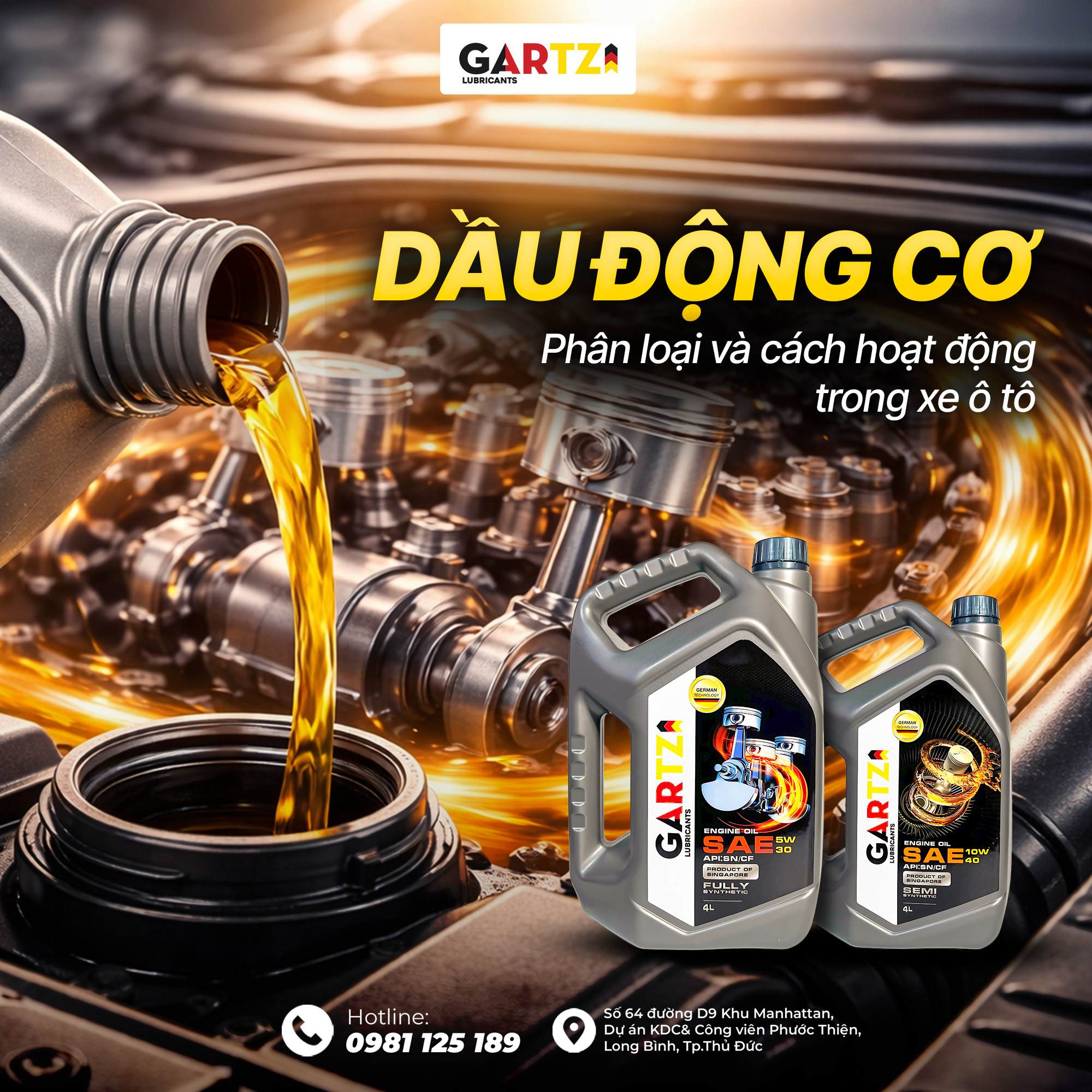 DẦU ĐỘNG CƠ LÀ GÌ? PHÂN LOẠI VÀ CÁCH HOẠT ĐỘNG TRONG XE Ô TÔ