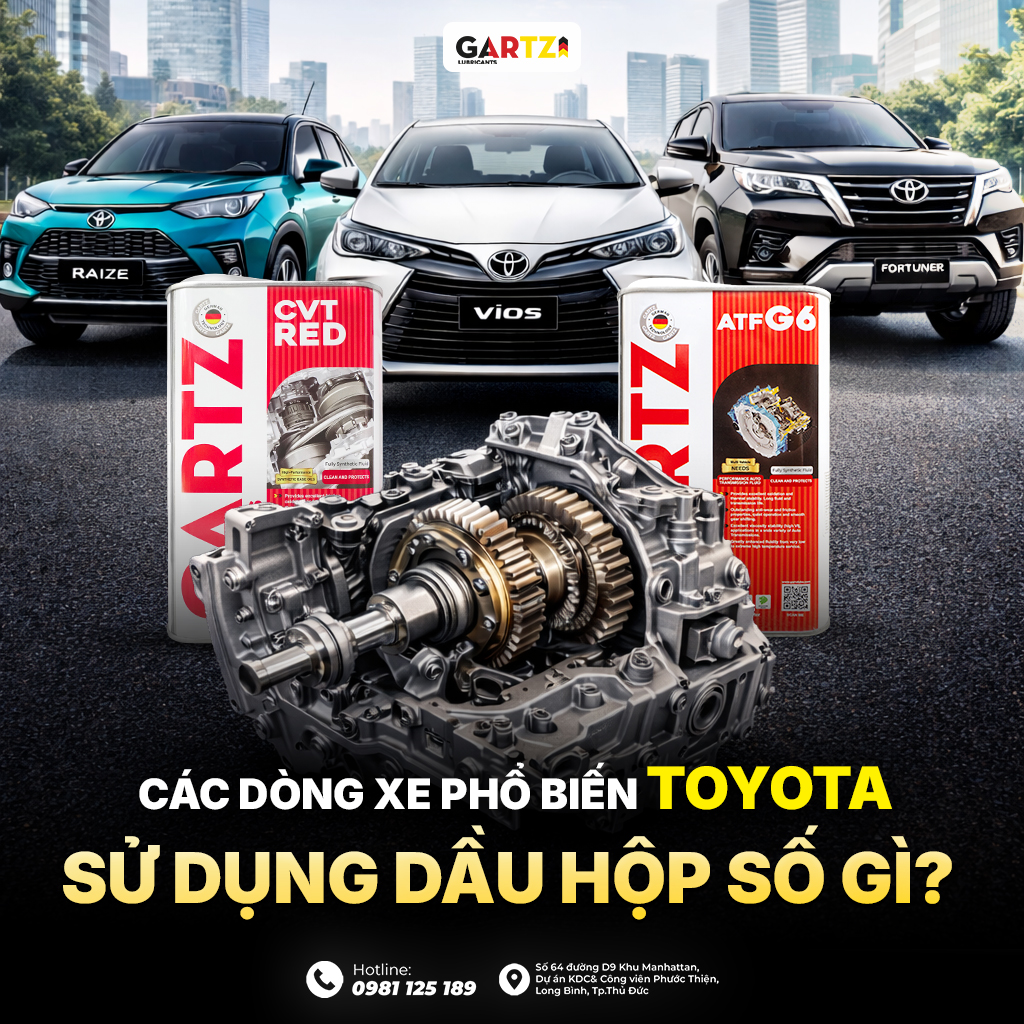 CÁC DÒNG XE PHỔ BIẾN TOYOTA DÙNG DẦU HỘP SỐ GÌ?