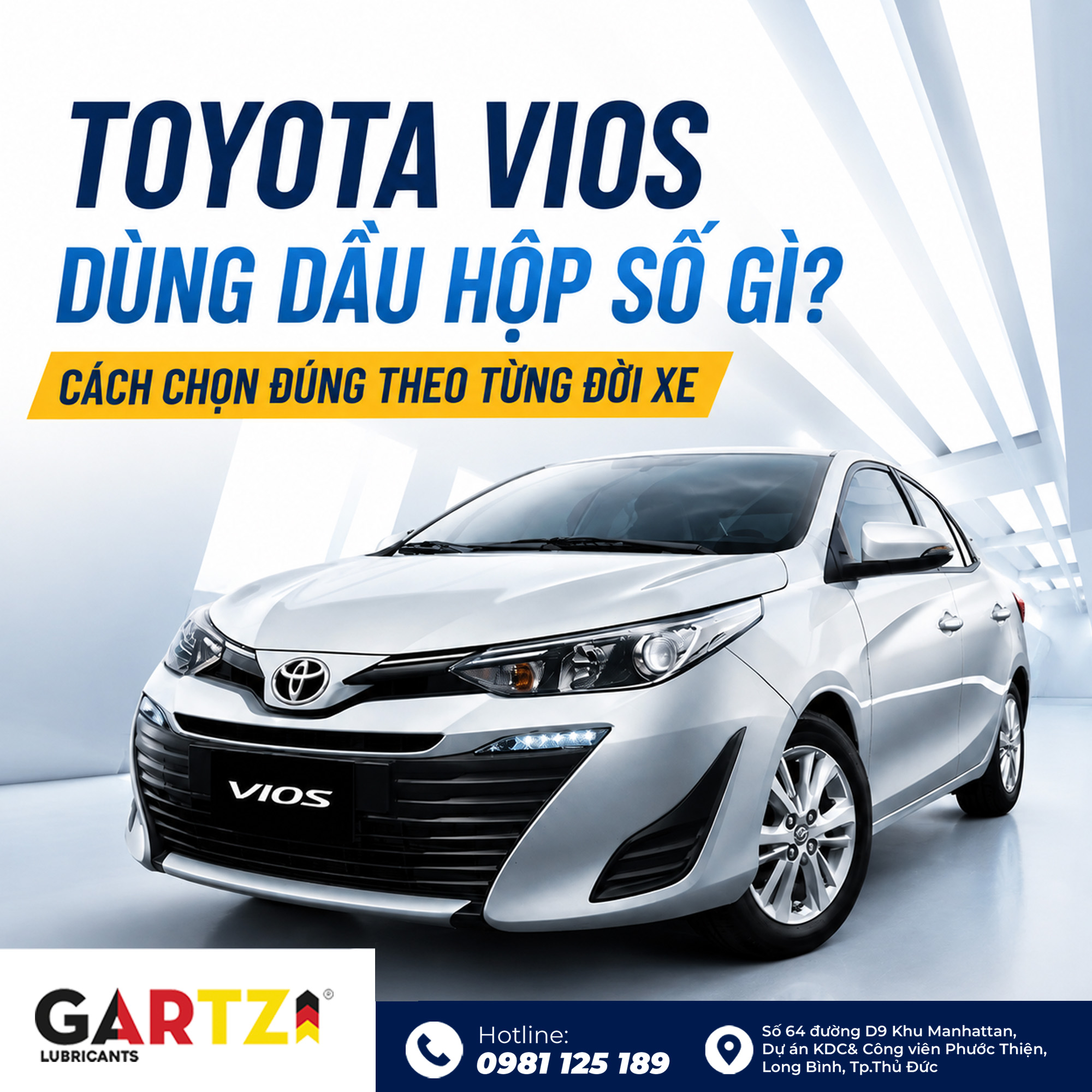 Toyota Vios dùng dầu hộp số gì? Cách chọn đúng theo từng đời xe