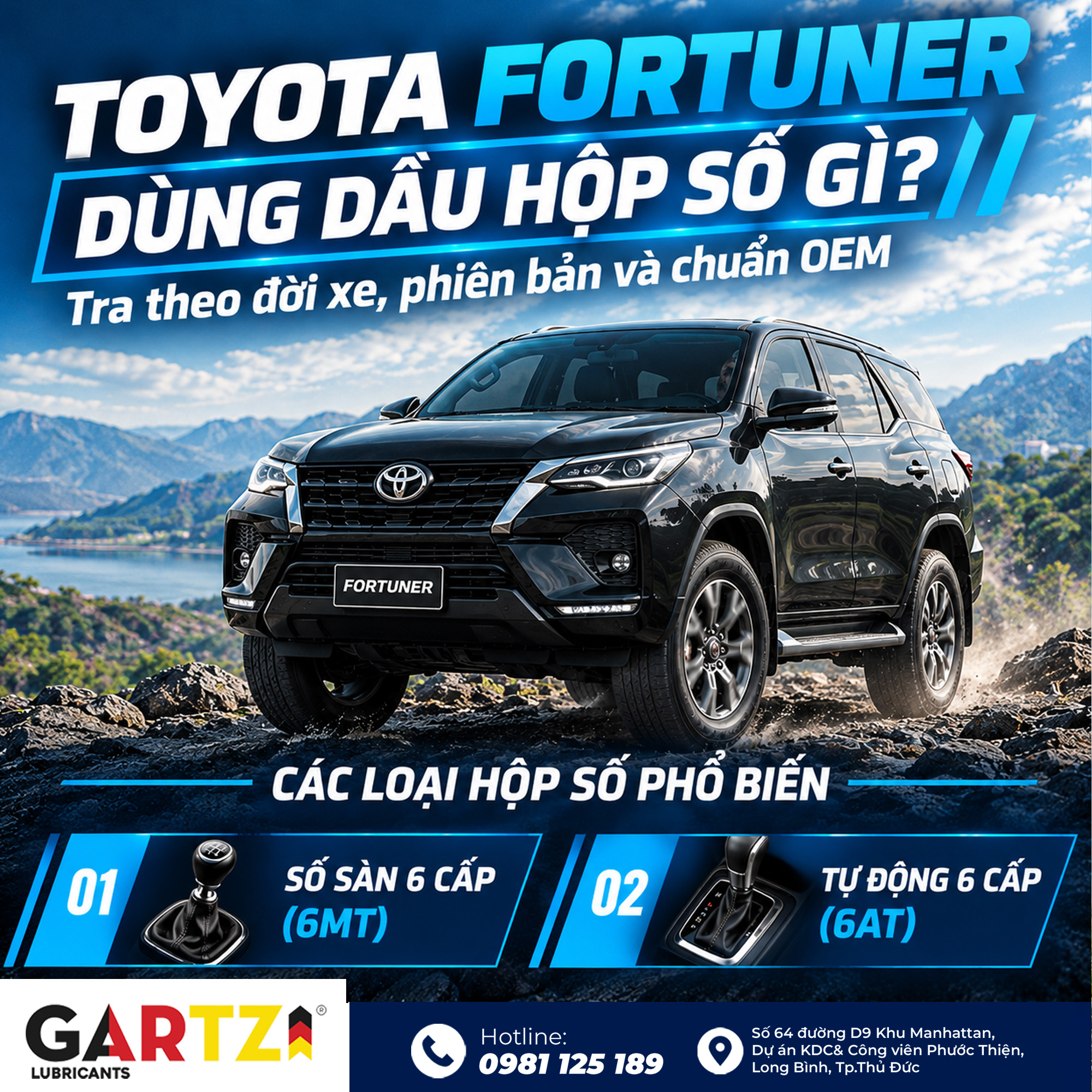 Toyota Fortuner dùng dầu hộp số gì? Tra theo đời xe, phiên bản và chuẩn OEM